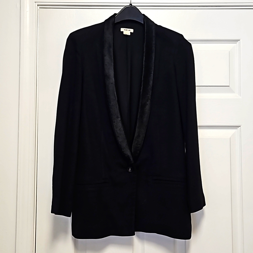 Helmut Lang Calf Hair Collar Blazer